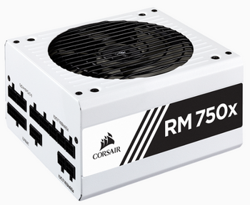 CORSAIR RMx White Series, RM750x White, 750 Watt (750W), 80 PLUS Gold Certified, Fully Modular Power Supply, 10 Year Warranty
