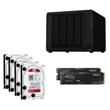 Synology Ultima Bundle - DS918+ x 1 NAS +  WD Red 4TB HDDs x 4 + Samsung M.2 NVMe 500GB x 2