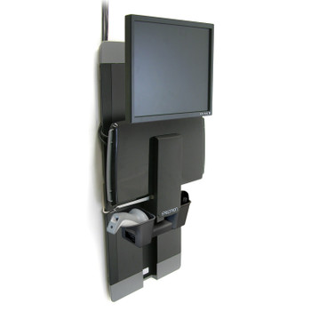 Ergotron 9" Vertical Lift + Slide Tray - Charcoal