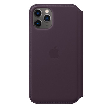 Apple iPhone 11 Pro Leather Folio - Aubergine