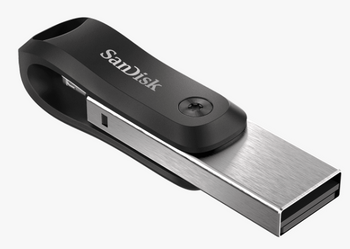 SanDisk iXpand Flash Drive Go, SDIX60N 128GB, Black, iOS, USB 3.0, 2Y