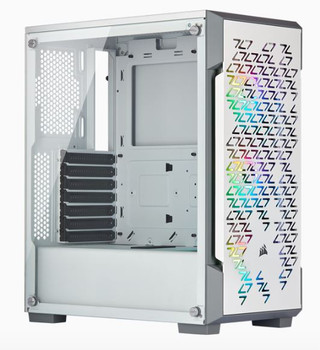 CORSAIR iCUE 220T RGB Airflow Tempered Glass Mid-Tower Smart Case, White