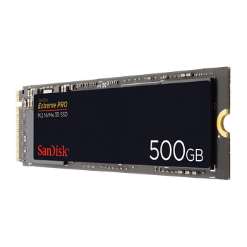 SanDisk, SSD, Extreme PRO, 500GB, M.2 2280, NVMe 3D, Seq. Read 3,400MB/s, Seq. Write 2,500MB/s, 5 Years Warranty