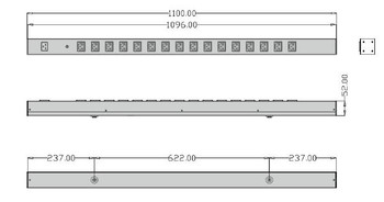 ION Basic Power Distribution Unit, B-16U, 0U, 15 Amp /C20, 16 x C13, 3 year advance replacement warranty