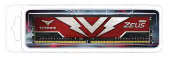 T-FORCE Zeus Series 16GB(1x16GB) DIMM DDR4 3200MHz 1.20V, Red Heat spreader