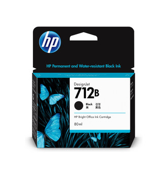 HP 712B 80ml Black DesignJet Ink Cartridge