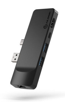 alogic surface Pro7 portable Hub HDMI (4K@60Hz) 1*Gigabit Ethernet 2*USB A 5G 1*USB C with Data 5G&PD 100W black