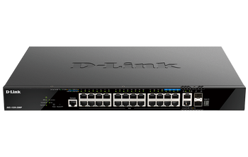 D-Link 20 ports GE PoE + 4 ports 2.5 GE PoE + 2 10GE ports + 2 SFP+ Smart Managed Switch