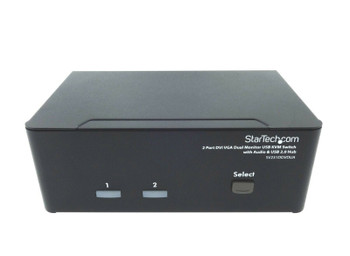 Startech.com 2 Port DVI VGA Dual Monitor KVM Switch USB with Audio 3 Yr