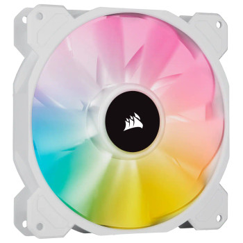 White SP140 RGB ELITE, 140mm RGB LED Fan with AirGuide, Single Pack