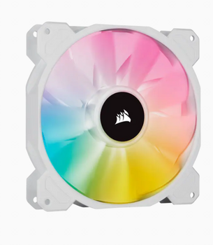 White SP140 RGB ELITE, 140mm RGB LED Fan with AirGuide, Dual Pack with Lighting Node CORE