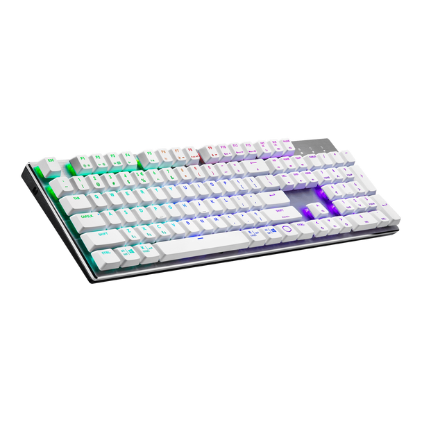 Cooler Master SK653 Low Blue Full Mechanical Wireless US Keyboard - White