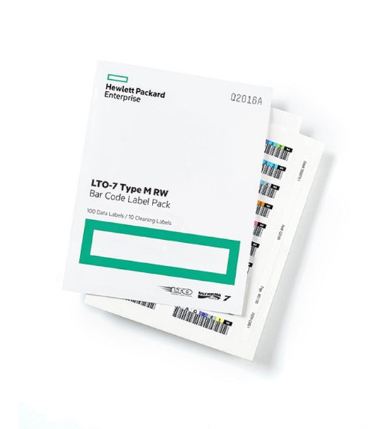 HPE LTO-7 Ultrium Type M RW Bar Code Label Pack