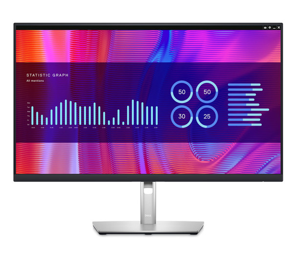 Dell P-Series P2723DE 27" (16:9) IPS QHD LED USB-C Hub Monitor, H/ajd, Vesa, 3yr