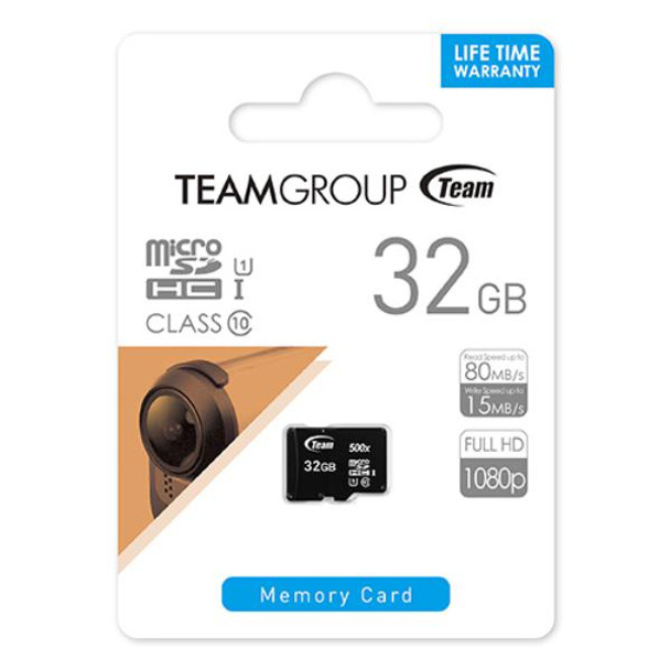 Team Micro SDHC 16GB Class10 UHS-I Retail W/1 Adapter