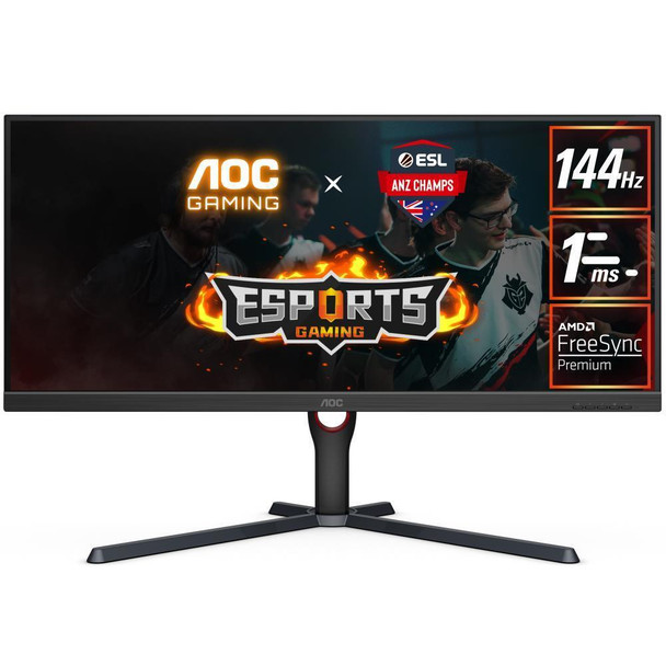 AOC U34G3X 34" WQHD 1ms 144hz IPS 2H2DP Adaptive-Sync Gaming Monitor