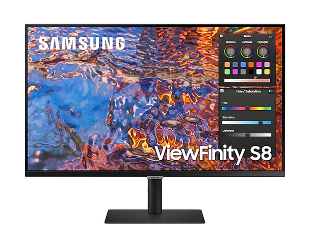 Samsung 32" ViewFinity S80PB (16:9) UHD IPS LED Business Monitor, 5ms, Dp, Hdmi, Hdr600, Usb-c, Usb(3),lan, H/adj, Vesa, 3yr