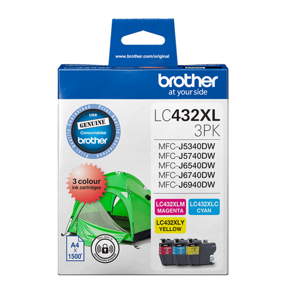 Brother LC-432XL3PKS High Yield CMY Colour 3 Pack