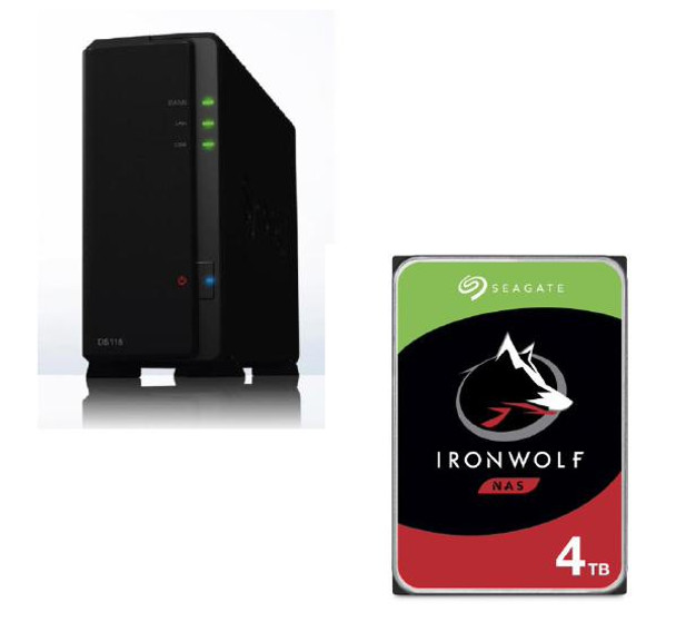 Synology Bundle 1 x DS118+ 1 x Seagate 4TB ST4000VN008