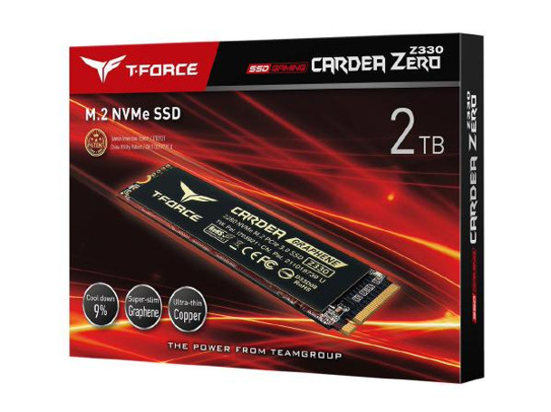 Team Group T-FORCE CARDEA ZERO Z330 2TB with SLC Cache Graphene Copper Foil 3D NAND TLC NVMe PCIe Gen3 x4 M.2 2280 Gaming Internal SSD