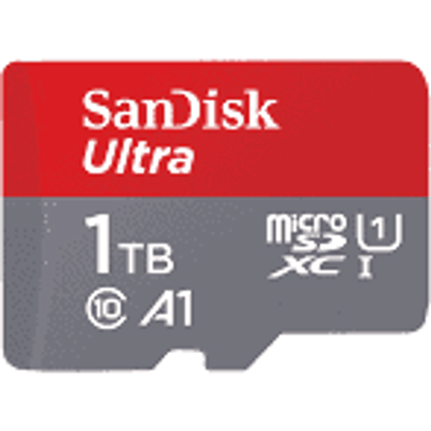 SanDisk Ultra microSDXC, SQUA4 1TB, A1, C10, U1, UHS-I, 120MB/s R, 4x6, SD adaptor, 10Y
