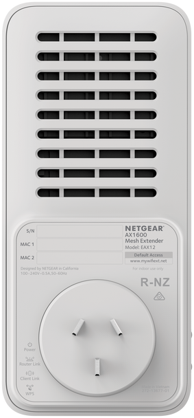 NETGEAR AX1600 4-Stream WiFi 6 Mesh Extender (EAX12) - Wallplug