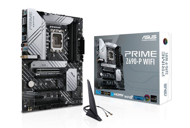 ASUS Intel Z690 (LGA 1700) ATX motherboard with PCIe 5.0, DDR5, three M.2 slots, 14+1 DrMOS, HDMI, DisplayPort, Intel WiFi 6, 2.5 Gb Ethernet