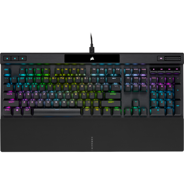 CORSAIR K70 RGB PRO Mechanical Gaming Keyboard, Backlit RGB LED, CHERRY MX Blue, Black, Black PBT Keycaps