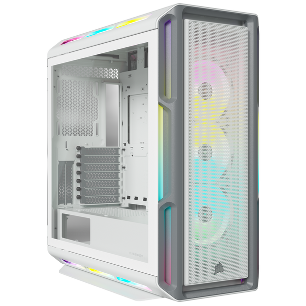 iCUE 5000T RGB Tempered Glass Mid-Tower Smart Case, White