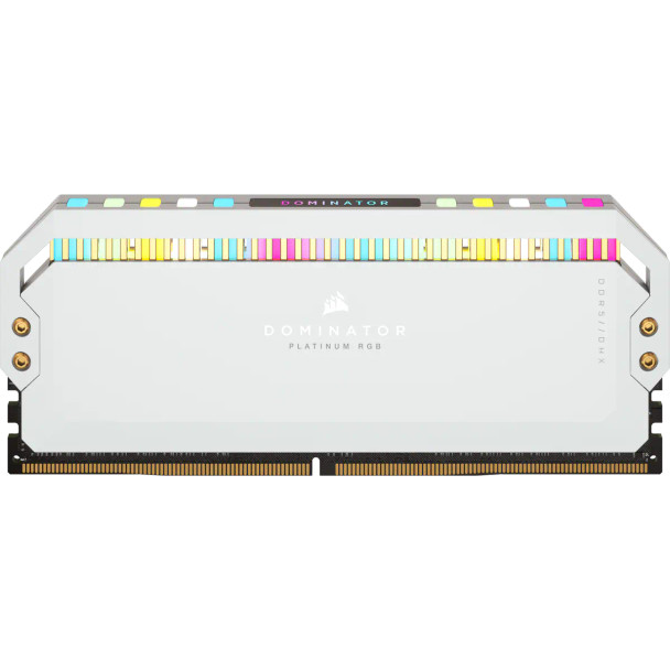 CORSAIR DOMINATOR PLATINUM RGB DDR5, 5200MHz 64GB 2x32GB DIMM, Unbuffered, 40-40-40-77, Std PMIC, XMP 3.0, White Heatspreader, RGB LED, 1.25V