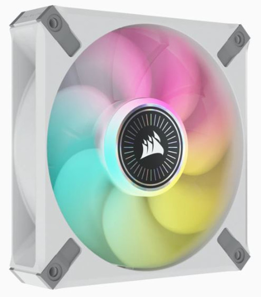 CORSAIR ML ELITE Series, ML120 RGB ELITE WHITE, 120mm Magnetic Levitation RGB Fan with AirGuide, Single Pack