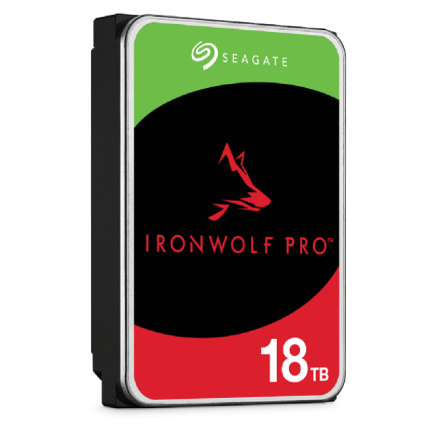 IronWolf Pro, NAS, 3.5" HDD, 18TB, SATA 6Gb/s, 7200RPM, 256MB Cache, 5 Years or 2.5M Hours MTBF Warranty