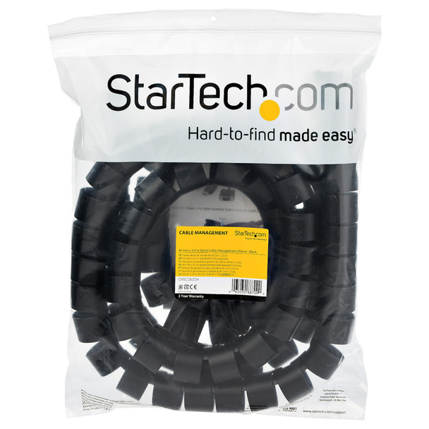 Startech 2.5m Cable Mgmt Sleeve, Spiral - 45mm/1.8" Diameter 2yr