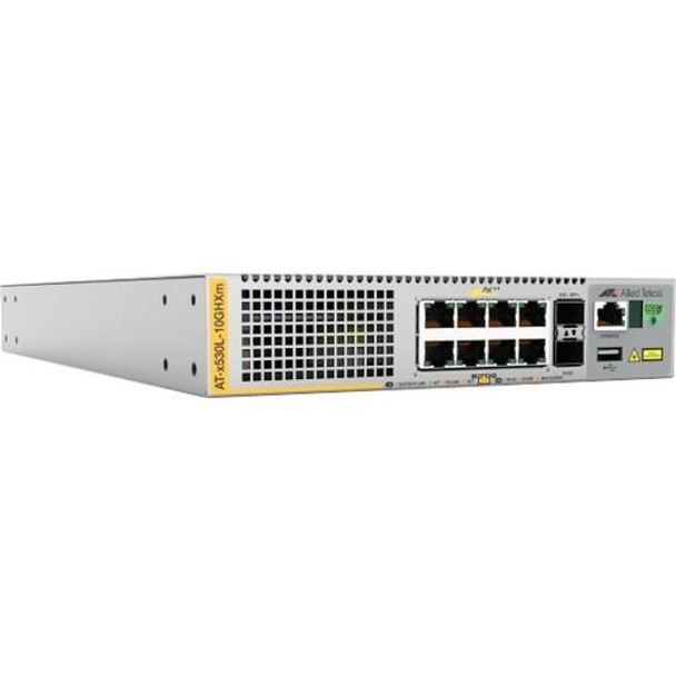 x530L  8-port PoE++ 100M/1/2.5/5G stackable L3 switch, 2x SFP+ ports and a single fixed power supply, AU Power Cord