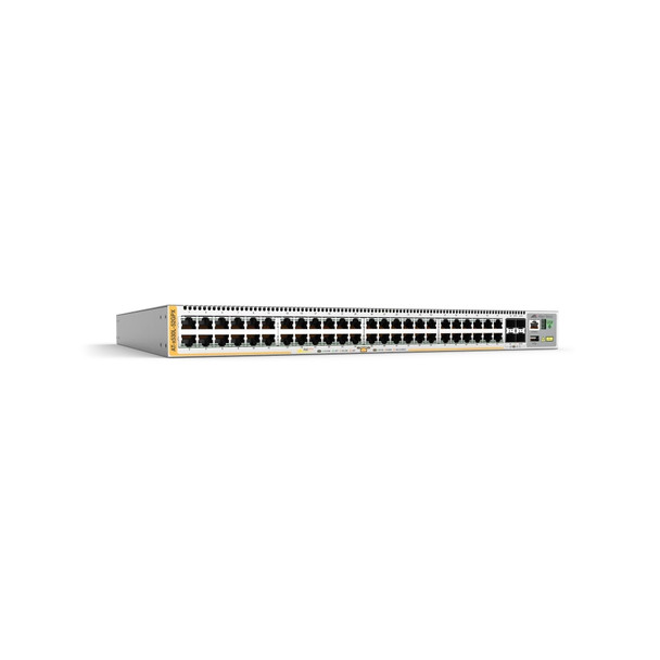 48-port PoE+ 10/100/1000T stackable L3 switch with 4 x SFP+ ports and 2 fixed power supplies AU Power Cord