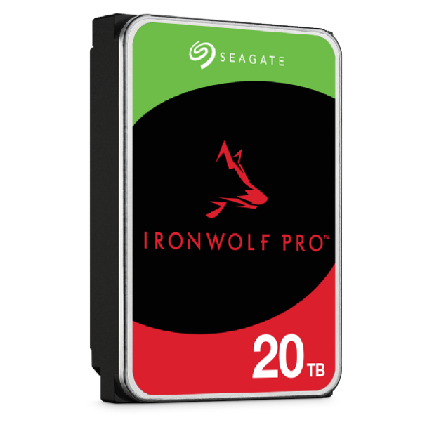 IronWolf Pro, NAS, 3.5" HDD, 20TB, SATA 6Gb/s, 7200RPM, 256MB Cache, 5 Years or 2.5M Hours MTBF Warranty