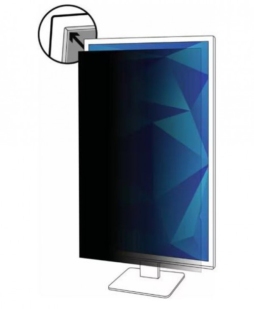 3M Privacy Filter for 21.5&quot; Portrait Monitor with Adhesive Strips and Slide Mounts, 16:9