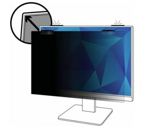 3M Privacy Filter for 24&quot; Full Screen Monitor with 3M COMPLY Magnetic Attach, 16:9