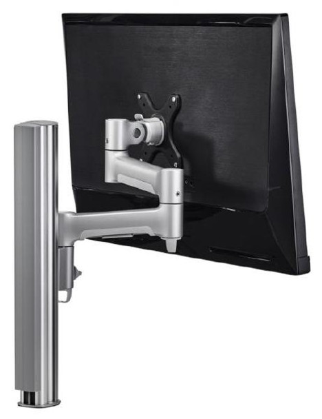 Atdec AWM Single monitor arm solution - 460mm articulating arm - 400mm post - F Clamp - Silver