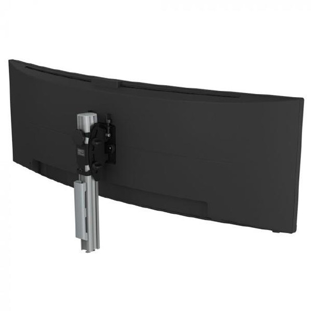 Atdec AWMS-BT40 Heavy duty monitor mount - Single monitors sized 24&quot; to 55&quot; - Grommet Clamp- Silver