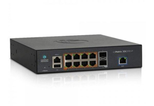 Cambium EX2000, 10-Port Gigabit Fully Managed Switch with 8 RJ45 and 2 SFP Fiber Ports