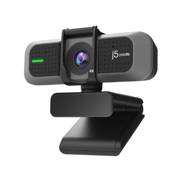 J5create USB 4K Ultra HD Webcam Model: JVU430 - Support 4K at 30FPS or 1080P at 60FPS - Ideal for Live streaming (USB-C and USB-A)