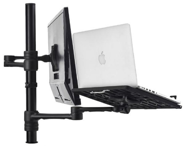 Atdec Notebook-Monitor Combo Mount - Black