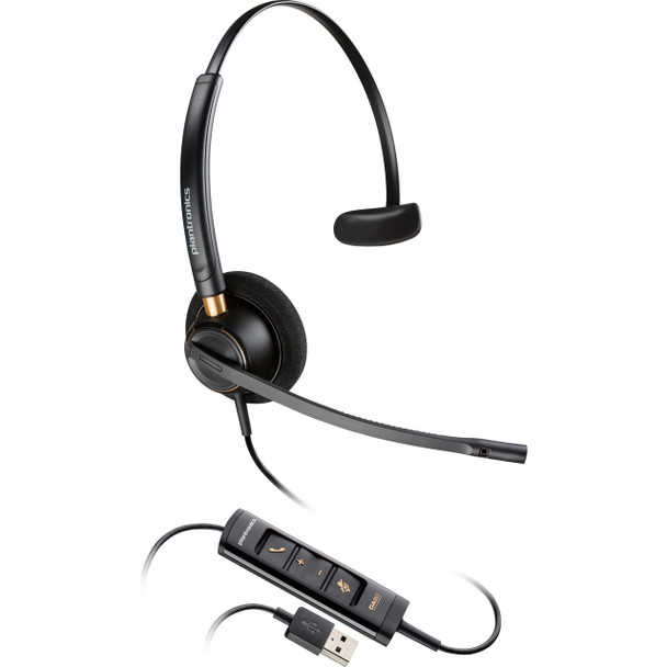 Poly EncorePro EP515 UC Monoaural Corded Headset with USB-A & USB-C (783R0AA)