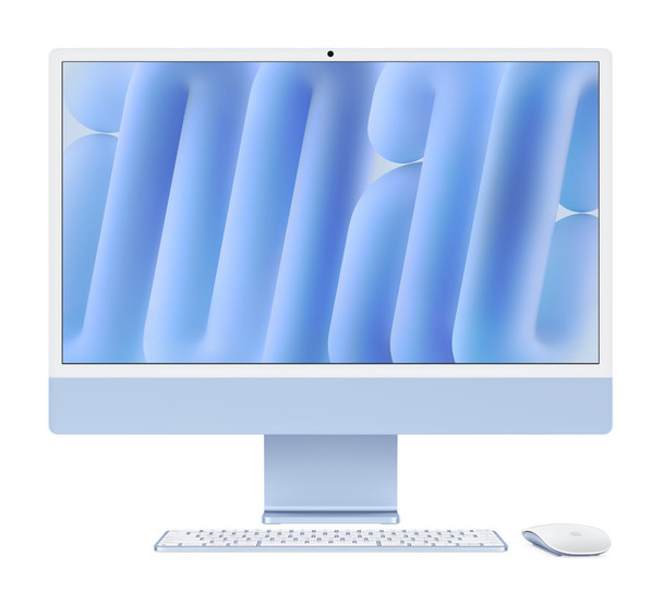 Apple iMac 24" M4 (10-Core CPU/10-Core GPU) 16GB 256GB SSD - Blue, Magic Mouse, Magic Keyboard with Touch ID, Ethernet