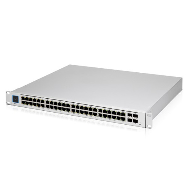 Ubiquiti UniFi 48-port Managed Gigabit Layer2 & Layer3 Switch, Auto-sensing 802.3at PoE+ & 802.3bt PoE, SFP+, Touch Display,  600W GEN2, 2Yr Warr