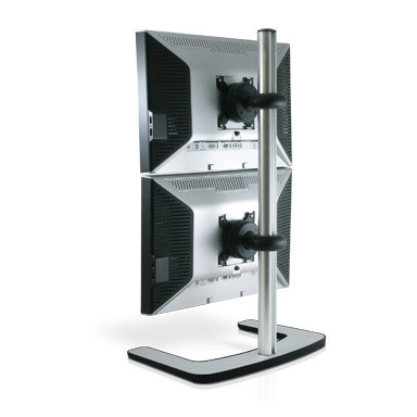 Atdec Visidec Focus Display Accessory Arm Dual Displays, Vertical Mount 24&quot; - 32&quot; Polished Silver