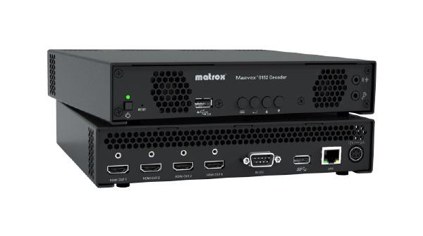 Matrox Maevex 6152 Quad 4K HDMI Decoder, 4x 3840x2160@60Hz / 4x 4096x2160@60Hz, 4x HDMI, 1x RJ45, 1x USB 2.0 2 YR WTY