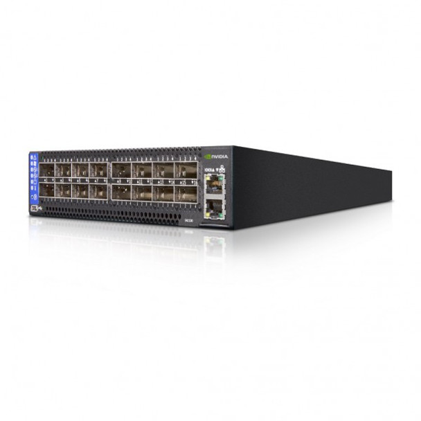 Mellanox Technologies SN2100, 16-Port Ethernet Switch - Cumulus with 16 QSFP28 Ports, Rangeley CPU, P2C Airflow