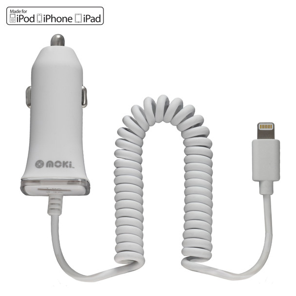 Moki Fixed Lightning Cable Car Charger (Apple licenced)